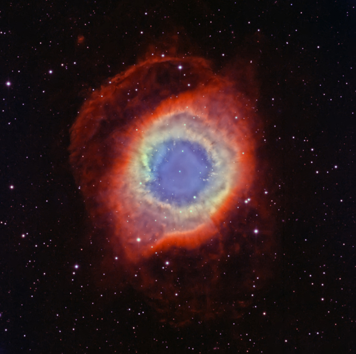 Planetarischer Nebel auch Helix Nebel NGC7293 (Falschfarbenbild)