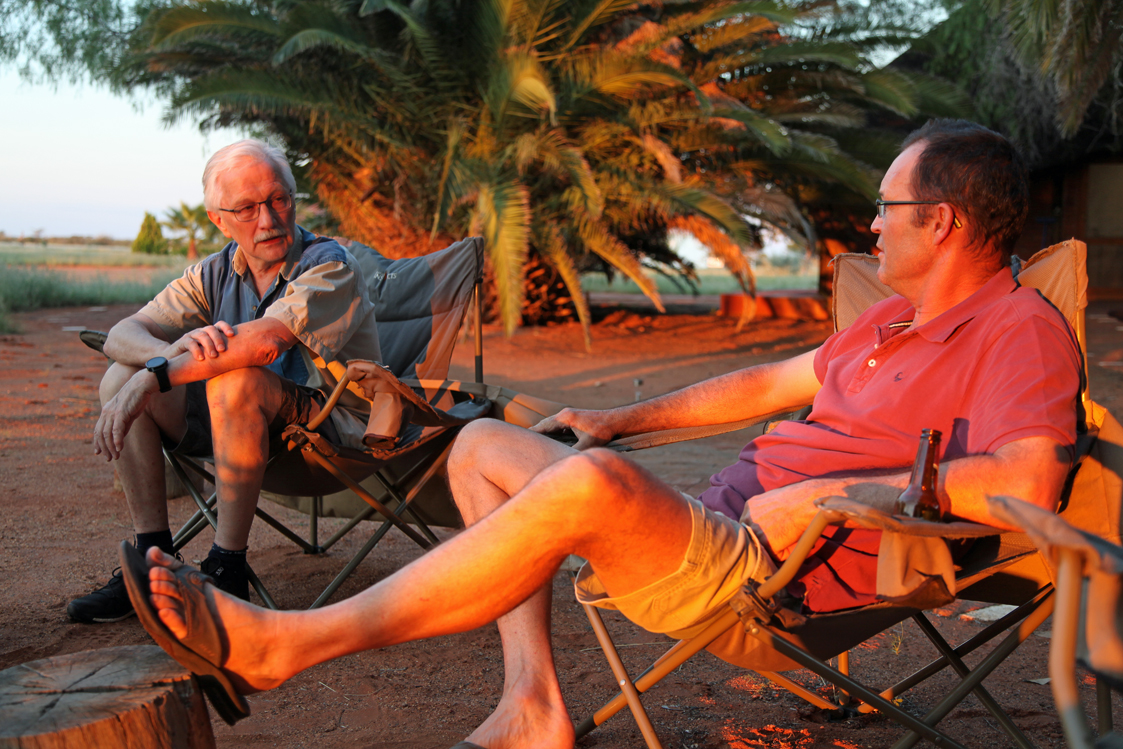 Matthias und Reinhold beim obligatorischen Braai